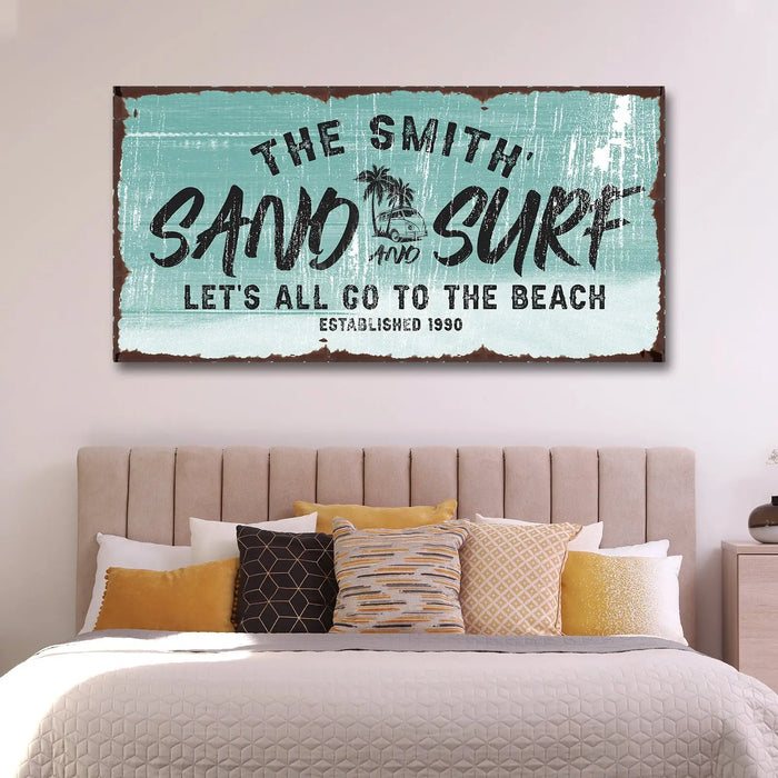 Sand and Surf Sign II by Tailored Canvases