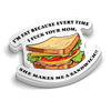 Sandwich Hard Hat Decal