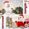 Santa Claus Plush Snowman Toy Double-Sided Christmas Santa Child Gift by DailySale