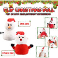 Santa Claus Plush Snowman Toy Double-Sided Christmas Santa Child Gift by DailySale