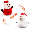 Santa Claus Plush Snowman Toy Double-Sided Christmas Santa Child Gift by DailySale