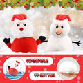 Santa Claus Plush Snowman Toy Double-Sided Christmas Santa Child Gift by DailySale