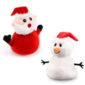 Santa Claus Plush Snowman Toy Double-Sided Christmas Santa Child Gift by DailySale