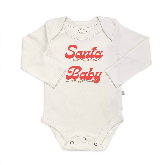 long sleeve graphic bodysuit | Santa Baby by Finn + Emma