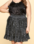 Satin Tiered Mini Skirt by Boutique 23