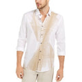 Alfani Mens Classic-Fit Abstract Line-Print Shirt, Size XXL by Vanessa Jane