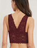 Scalloped Edge Padded Bralette - Burgundy by Boutique 23
