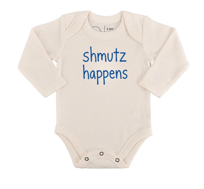 long sleeve graphic bodysuit | schmutz happens by Finn + Emma