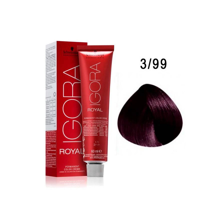 Schwarzkopf Essensity Permanent Igora Royal Colorist's Color Creme Tube 3-99 by Pasteur Pharmacy