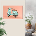 Scooter Motorcycle Rare Vespa Canvas Wall Art by Tailored Canvases