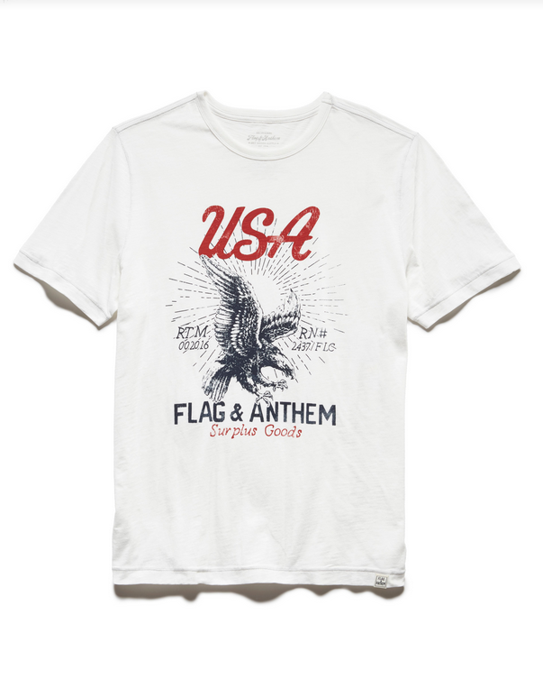 USA Eagle Slub Tee by Boutique 23