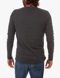 Harper Long Sleeve Henley - Charcoal by Boutique 23