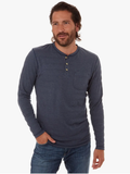 Harper Long Sleeve Henley - Navy by Boutique 23