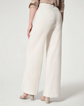 Seamed Front Wide Leg Jeans - Ecru by Boutique 23