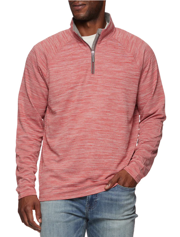 Fresno 1/4 Zip Performance Pullover - Faded Red by Boutique 23
