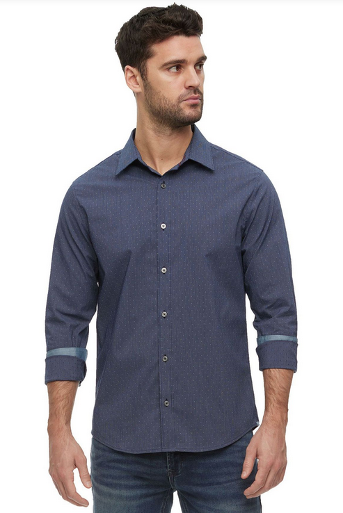 Hammond LS Performance Icon Shirt - Navy by Boutique 23