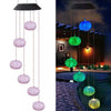 Sea Urchin Solar Light Wind Chime - LED Color Changing Decorative Hanging Lights