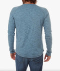 Sean Long Sleeve Henley - Dusty Blue by Boutique 23