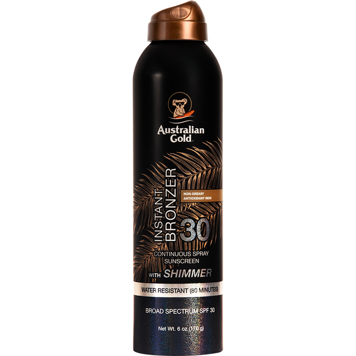 Australian Gold SPF 30 Continuous Spray Bronzer Shimmer 6 oz by Pasteur Pharmacy
