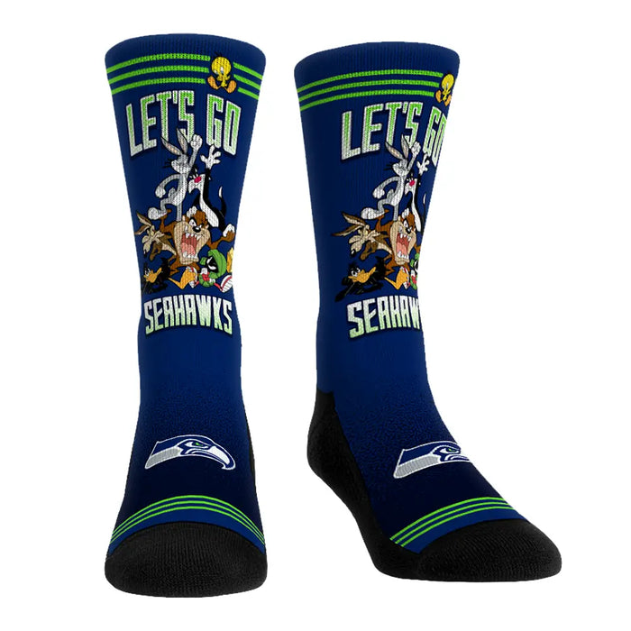 Seattle Seahawks - Looney Tunes - Team Pile Up by Rock 'Em Socks