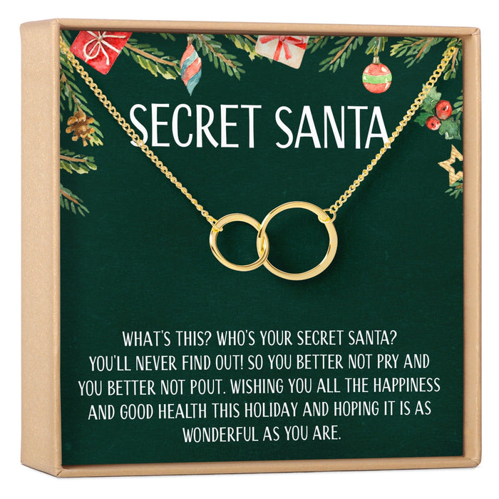 Secret Santa Gift Double Circles Necklace by Dear Ava