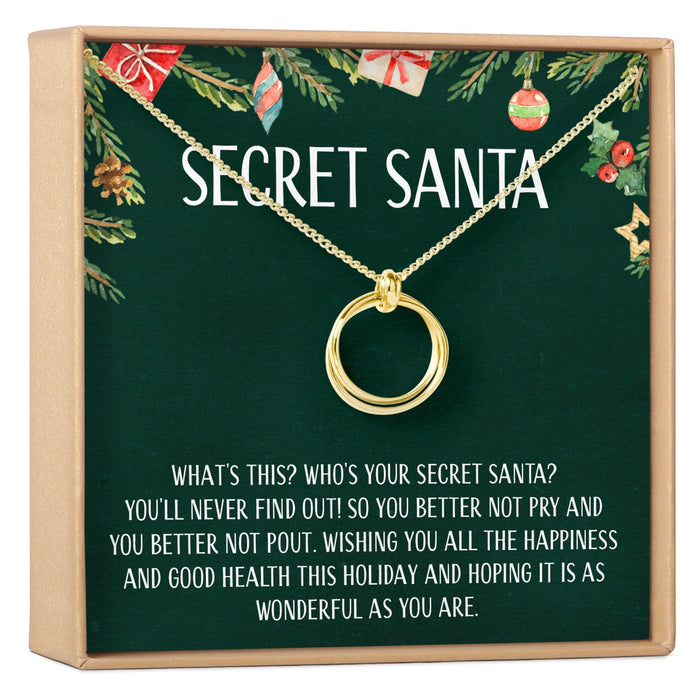 Secret Santa Gift Linked Circles Necklace by Dear Ava