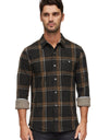 Sellers LS Hero Knit Flannel - Charcoal/Brown