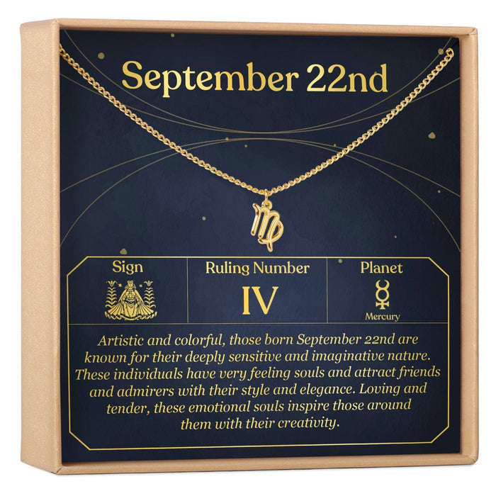 September 22nd Virgo Necklace by Dear Ava