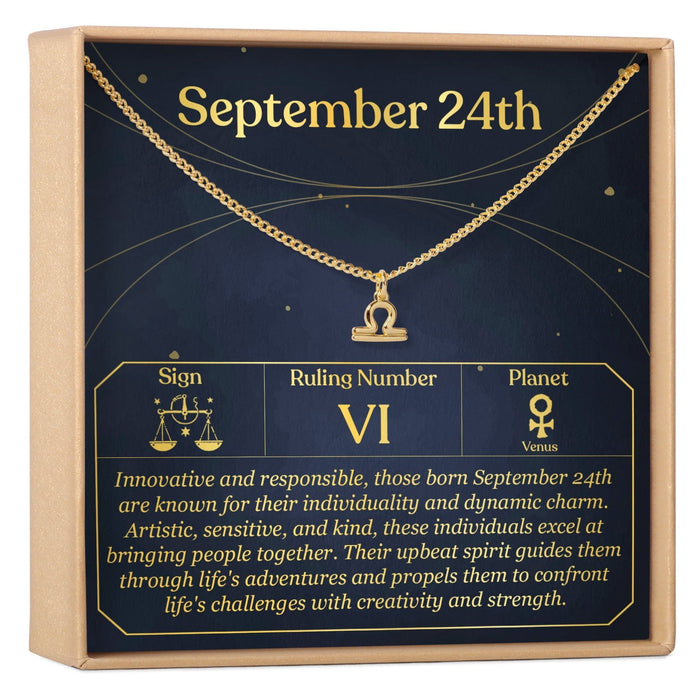 September 24th Libra Necklace by Dear Ava