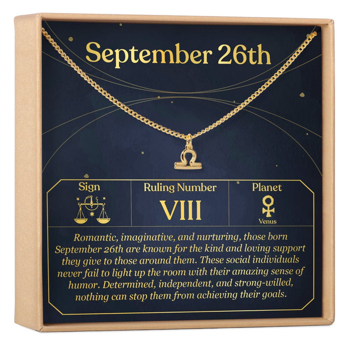 September 26th Libra Necklace by Dear Ava