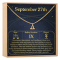 September 27th Libra Necklace by Dear Ava