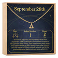September 28th Libra Necklace by Dear Ava