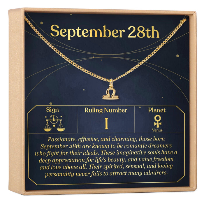 September 28th Libra Necklace by Dear Ava