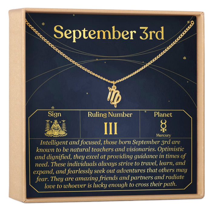 September 3rd Virgo Necklace by Dear Ava