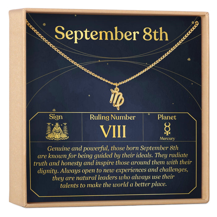 September 8th Virgo Necklace by Dear Ava