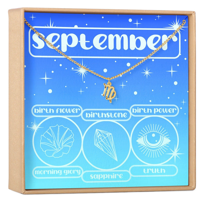 September Birthday Necklace, Multiple Styles Necklace by Dear Ava