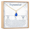 September Birthday Sapphire Birthstone Necklace