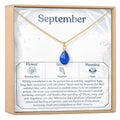 September Birthday Sapphire Birthstone Necklace by Dear Ava