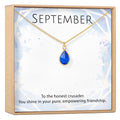 September Birthstone / Sapphire Crystal Charm Necklace by Dear Ava