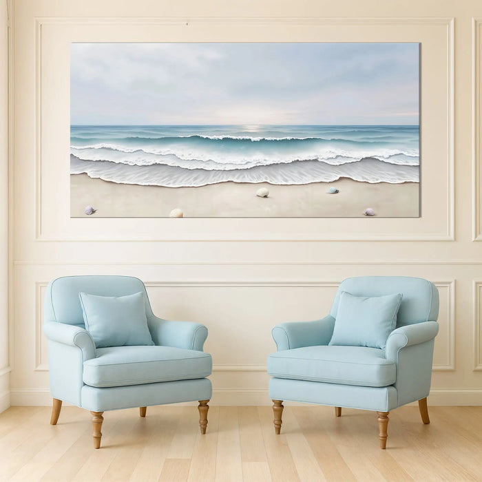Serene Ocean Wave Coastal Wall Art III by Tailored Canvases