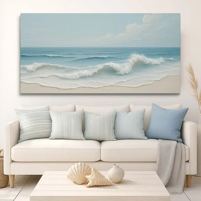 Serene Ocean Wave Coastal Wall Art VIII by Tailored Canvases
