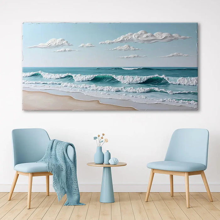 Serene Ocean Wave Coastal Wall Art XI by Tailored Canvases