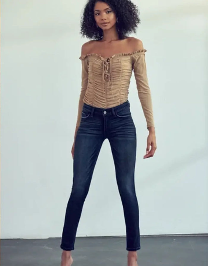 Serenity Premier Mid Rise Super Skinny Jeans by Boutique 23