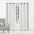 Set of 2: Geometric Print Blackout Grommet Curtain Pair Panel by DailySale