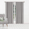 Set of 2: Heavy Solid Textured Blackout Thermal Window Curtain Pair Panel