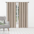 Set of 2: Heavy Solid Textured Blackout Thermal Window Curtain Pair Panel by DailySale