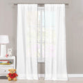 Set of 2: Pompom Semi-Sheer Window Curtain Pair Panel by DailySale