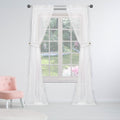 Set of 2: Pompom Semi-Sheer Window Curtain Pair Panel by DailySale