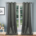Set of 2: Solid Heavy Blackout Magnetic Window Curtain Pair Panel by DailySale