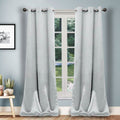 Set of 2: Solid Heavy Blackout Magnetic Window Curtain Pair Panel by DailySale